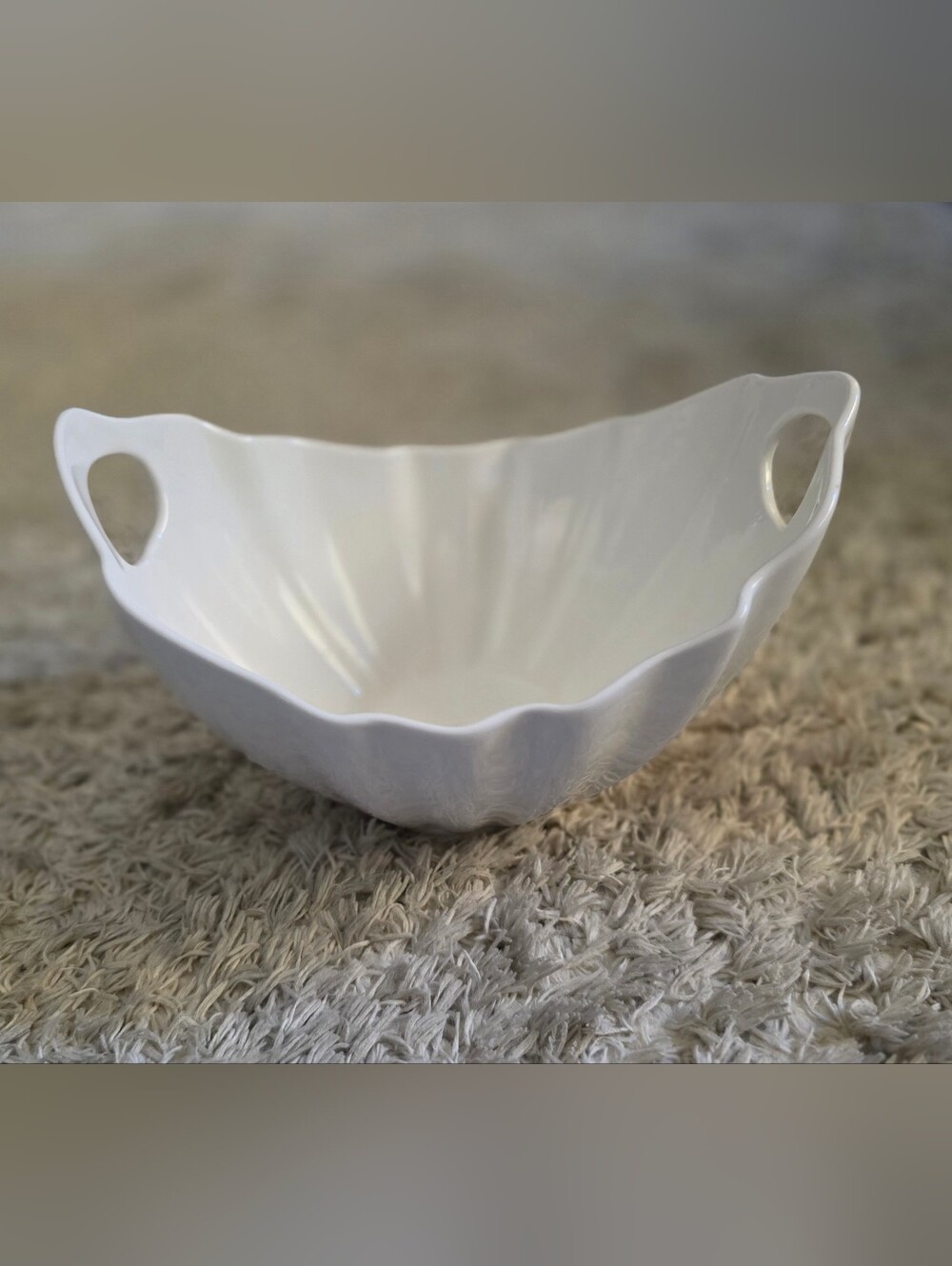 10 Strawberry Street Oblong White Boat Bowl